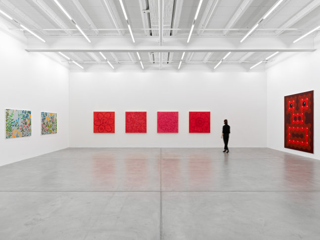 Installation view of works by various artists