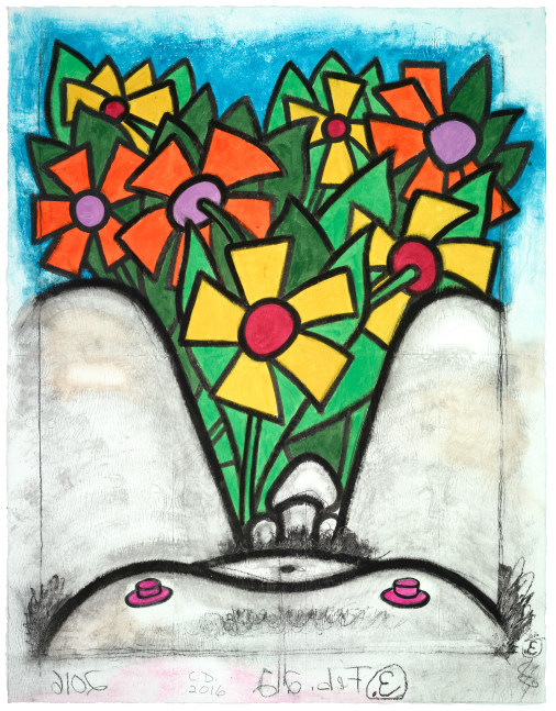 monotype by Carroll Dunham