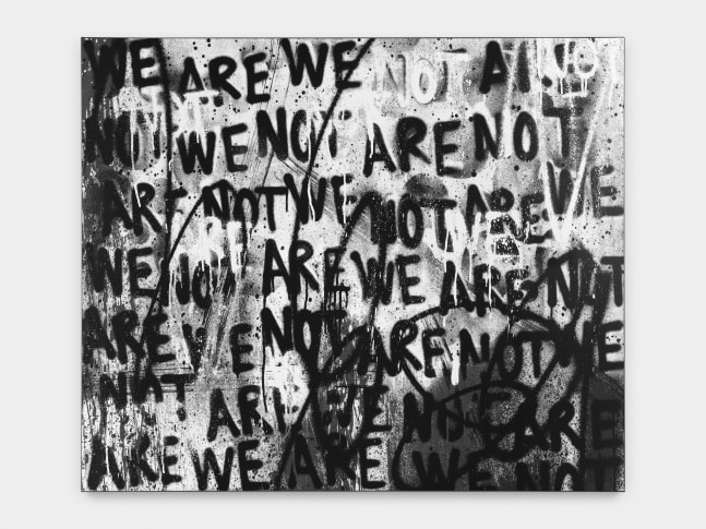 black and white silkscreen work by Adam Pendleton