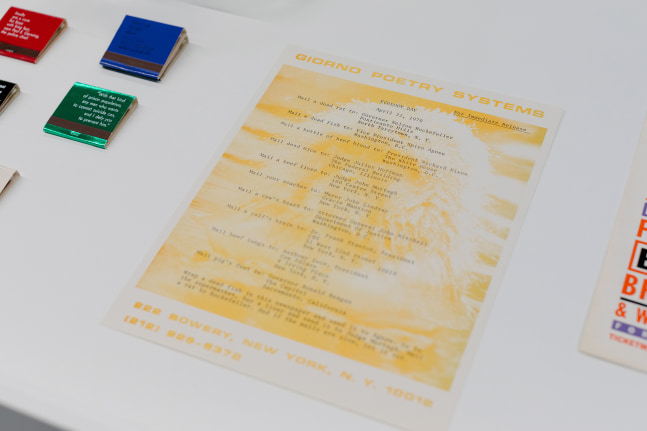 Installation view, John Giorno, No Nostalgia, Marciano Art Foundation, Los Angeles, 2025