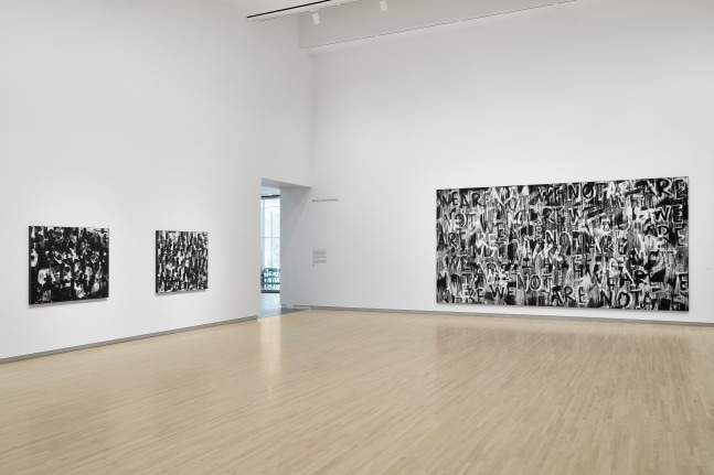 Installation view, Adam Pendleton, To Divide By, Mildred Lane Kemper Art Museum, St. Louis, 2023