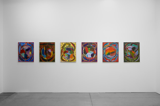 Installation view of works by various artists