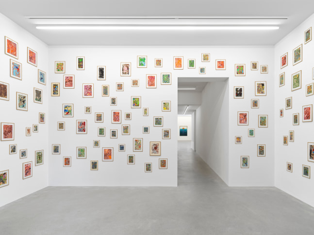Installation view, Jean-Fr&amp;eacute;d&amp;eacute;ric Schnyder, &amp;OElig;L AUF LEINWAND, Galerie Eva Presenhuber, Waldmannstrasse, Zurich, 2024