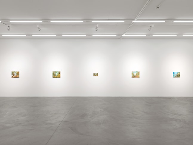 Installation view of Karen Kilimnik paintings exhibition