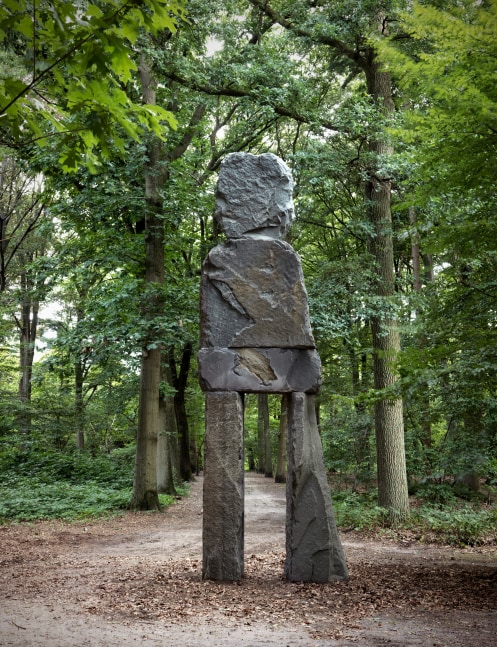 Installation view of sculpture by Ugo Rondinone