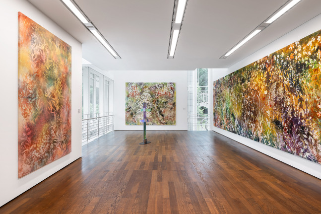 Installation view, Sam Falls, I Feel the Earth Whisper, Museum Frieder Burda, Baden-Baden, 2024