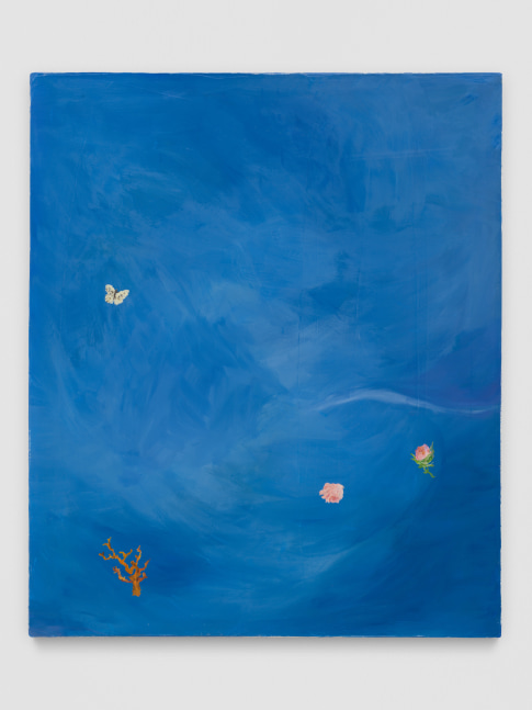 blue painting by Karen Kilimnik