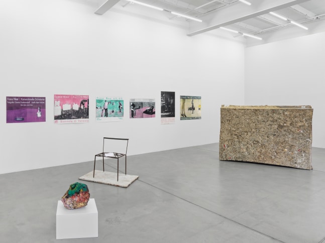 Installation view, Franz West, Die fr&amp;uuml;hen Werke / Early Works, Galerie Eva Presenhuber, Maag Areal, Zurich, 2025