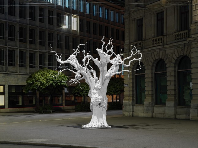 Installation view of sculpture by Ugo Rondinone