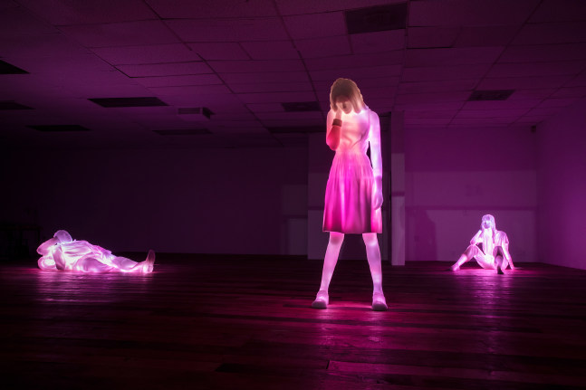 Installation view of Works by Doug Aitken