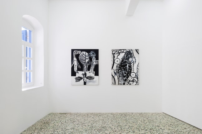 Installation view of Tobias Pils paintings exhibition