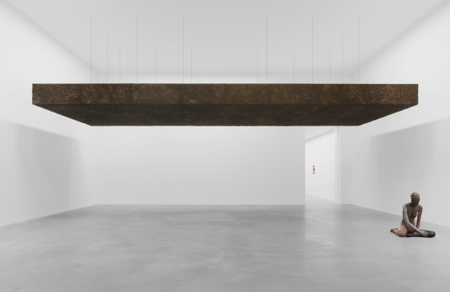 Installation view of sculptures by Ugo Rondinone