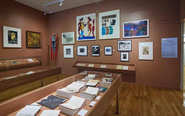 Installation view, Tschabalala Self,&amp;nbsp;100: A Century of Collections, Community, and Creativity, Schomburg Center for Research in Black Culture, New York Public Library, New York, 2025