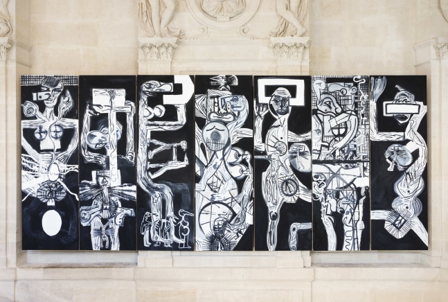 Installation view of painting by Tobias Pils