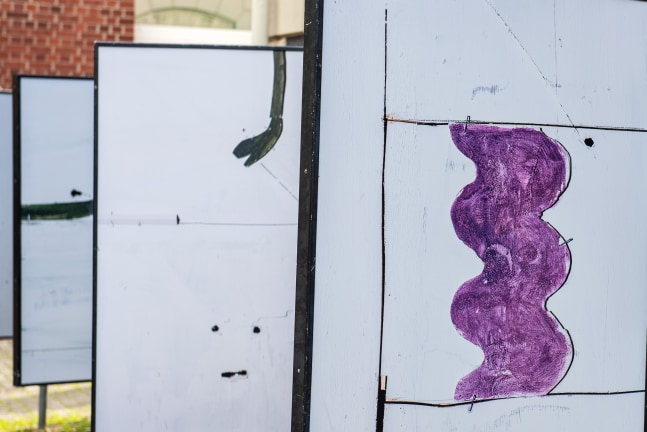 Installation view, Valentin Carron, From A to Bex, TABLEAU, Bahnhof Stadelhofen, Zurich, 2025