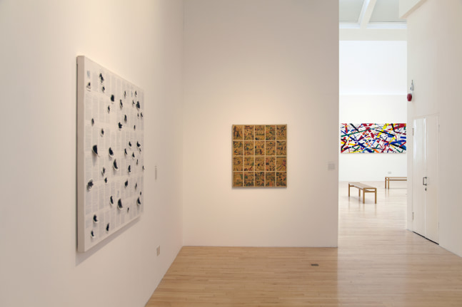 Installation view of works by Tim Rollins and K.O.S.