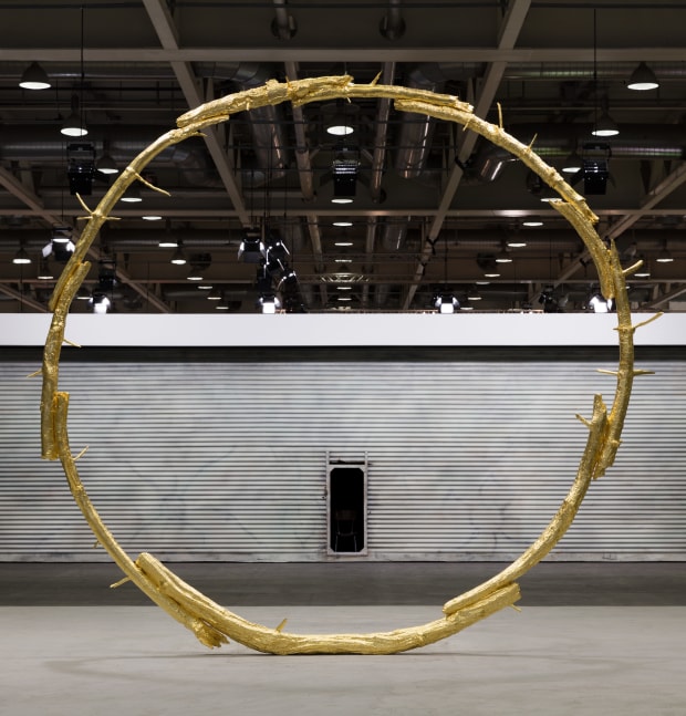 Installation view of sculpture by Ugo Rondinone