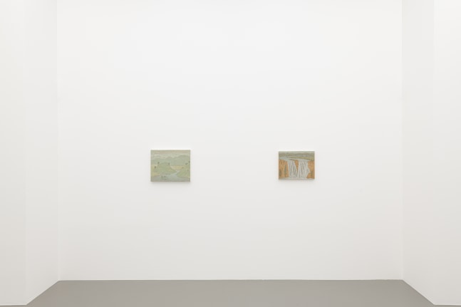 installation view of paintings and drawings by John Dilg