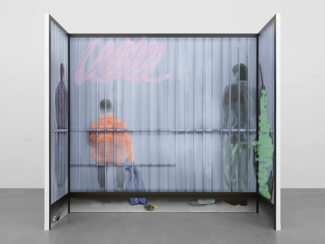 Bus Stop
2025
Ink on PVC; 3 parts
200 x 220 x 65 cm / 78 3/4 x 86 5/8 x 25 5/8 in

&amp;copy; Louisa Gagliardi