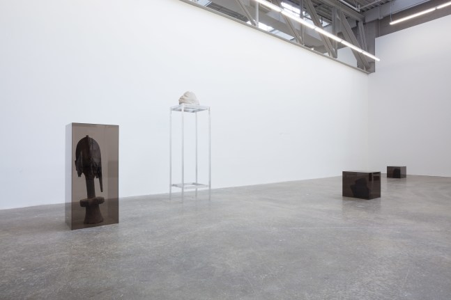 Installation view of sculptures by Matthew Angelo Harrison