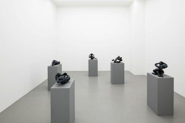 Installation view, Andrew Lord, a sculpture of my left hand and five embraces, Galerie Eva Presenhuber, Vienna, 2023