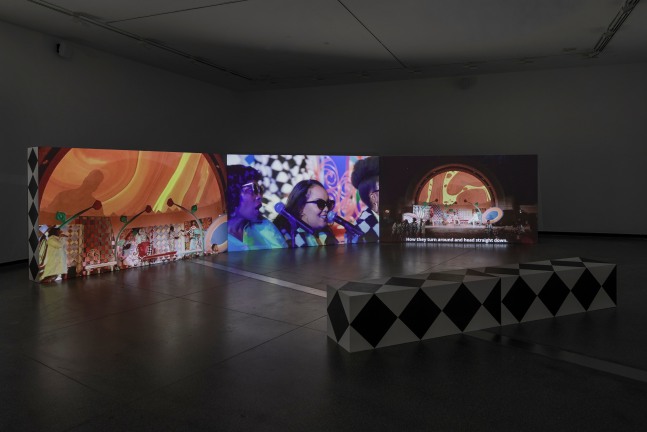 Installation view, Tschabalala Self, Skin Tight, Australian Centre for Contemporary Art, Melbourne, 2025