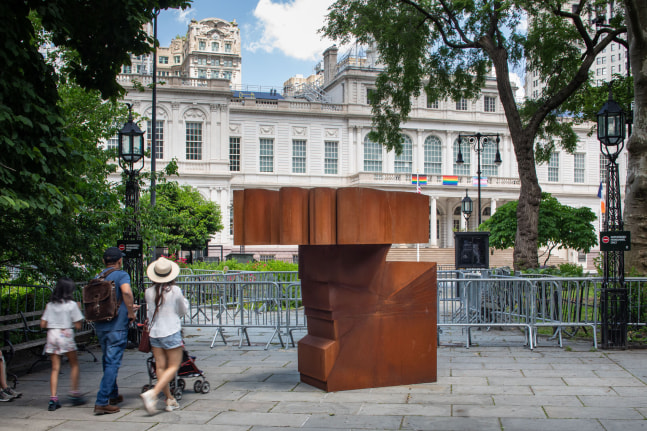 installation views of sculptures by Wyatt Kahn