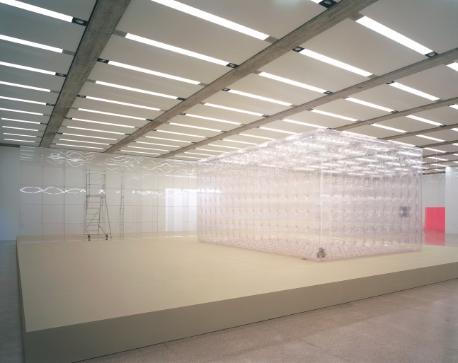 Installation view of wall works by Gerwald Rockenschaub