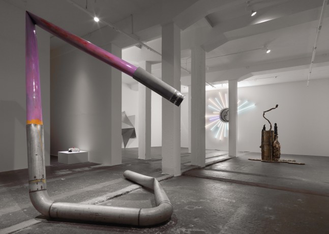 Installation view of Mark Handforth sculptures exhibition