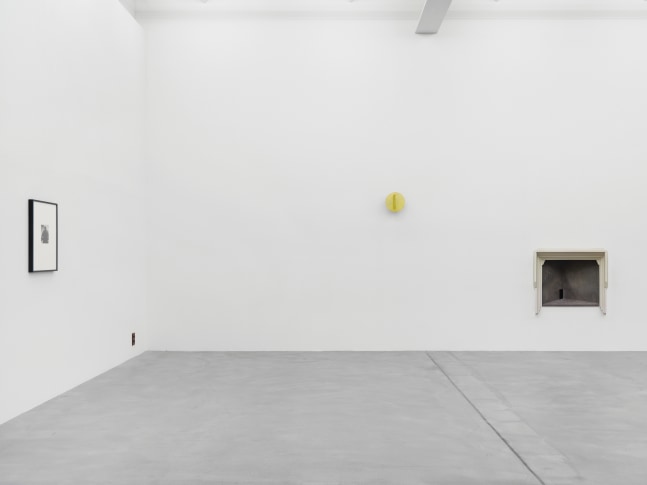 Installation view of Martin Boyce sculpture and photography exhibition