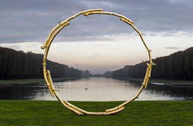 Installation view of sculpture by Ugo Rondinone