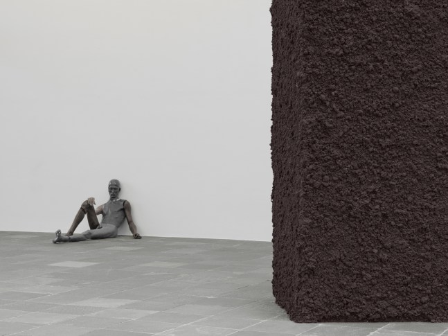 Installation view of sculptures by Ugo Rondinone