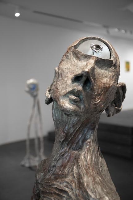 Installation view, Jean-Marie Appriou, Sam Falls, Shara Hughes, Galerie 75 Faubourg, Paris, 2021