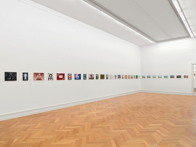 Installation view of sculptures and paintings by Jean-Frédéric Schnyder