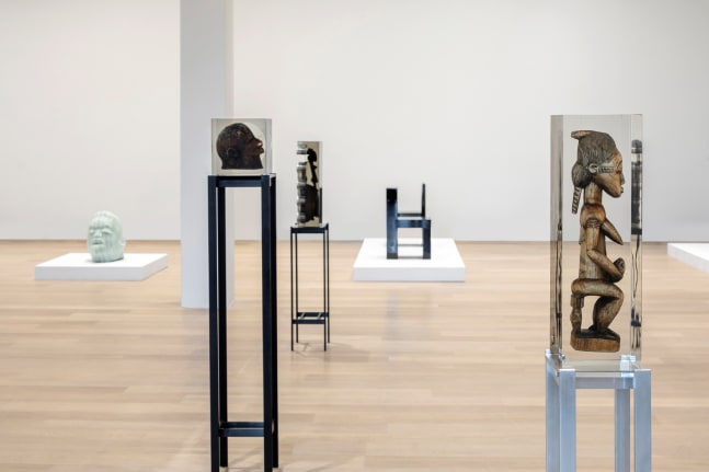 Installation view of sculptures by Matthew Angelo Harrison