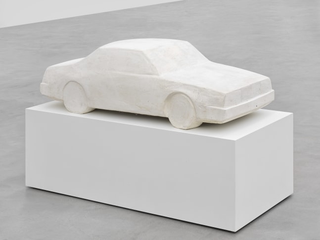 plaster car sculpture by Peter Fischli and David Weiss