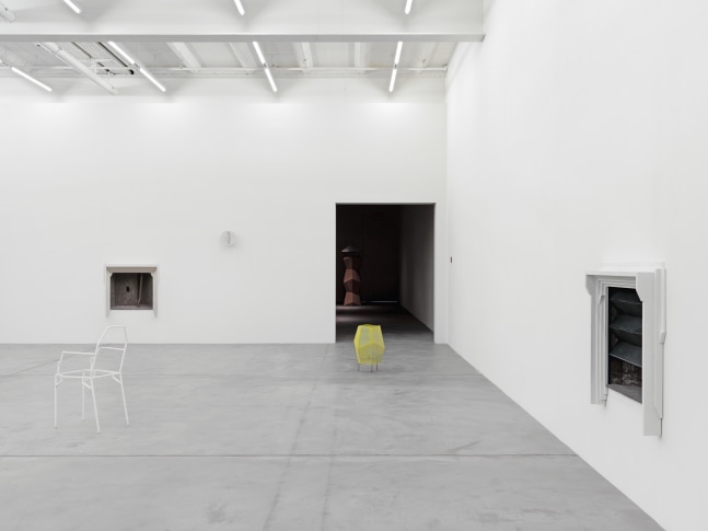 Installation view of Martin Boyce sculpture and photography exhibition