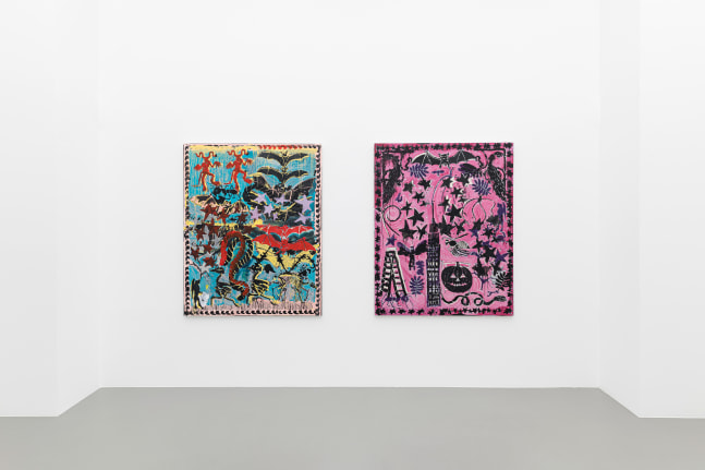Installation view, Josh Smith, Studio News, Galerie Eva Presenhuber, Vienna, 2024