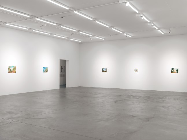 Installation view of Karen Kilimnik paintings exhibition