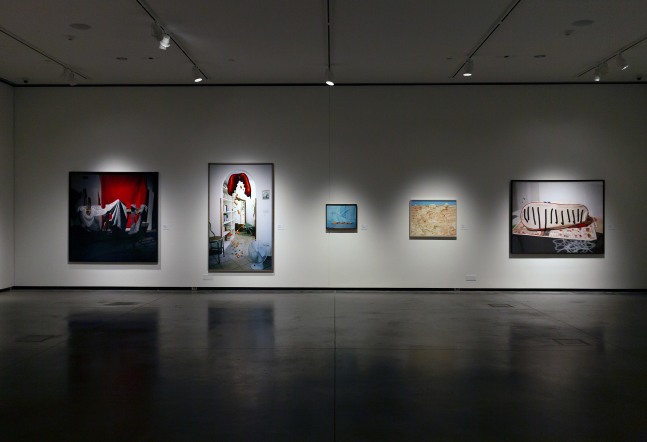 Installation view of Works by Lucas Blalock