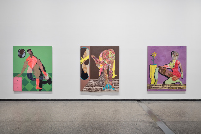 Installation view, Tschabalala Self, Skin Tight, Australian Centre for Contemporary Art, Melbourne, 2025