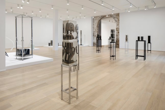 Installation view of sculptures by Matthew Angelo Harrison