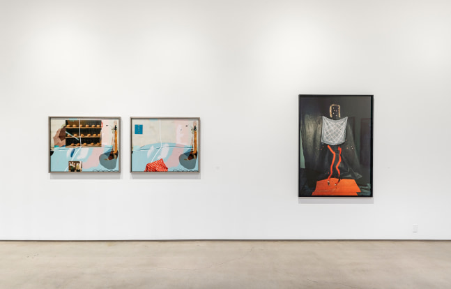 Installation view of Works by Lucas Blalock