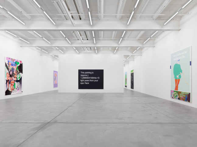 Installation view of Michael Williams paintings exhibition