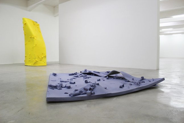 Installation view of sculptures by Alex Hubbard