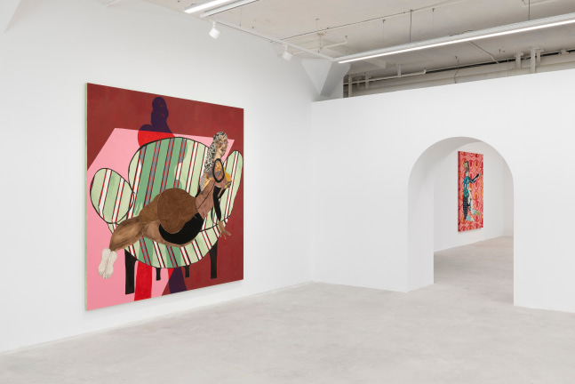 Installation view, Tschabalala Self, The Illusion of the Self, Longlati Foundation, Shanghai, 2025