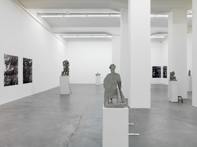 Installation view of Justin Matherly sculpture and monoprint exhibition