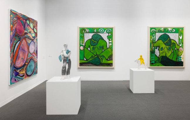 installation view of works by various artists