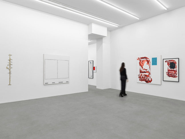 Installation view, Matias Faldbakken, Abstracts and Pewter Abstracts, Galerie Eva Presenhuber, Waldmannstrasse, Zurich, 2025