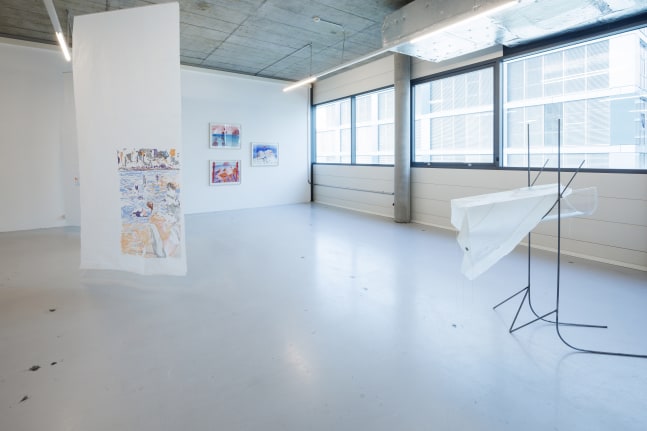 Installation view, Sofia Mitsola, Leaving the Island, HiFLOW, Geneva, 2025